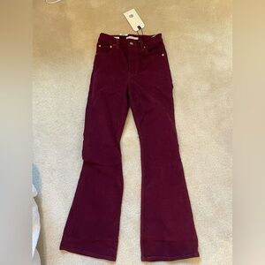 Levi’s Maroon Ribcage Flare Super High Rise